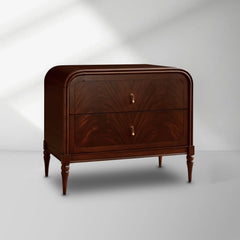 Frances Nightstand | Mahogany Wood Bedside Table 26" & 32"