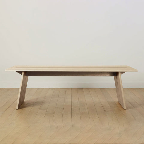 Carlisy Wood Rectangle Dining Table with Ash Wood Planks Top
