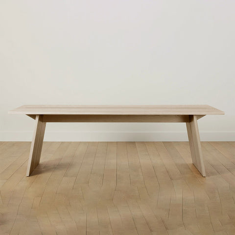 Carlisy Wood Rectangle Dining Table with Ash Wood Planks Top