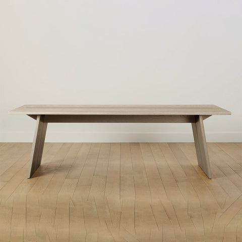 Carlisy Wood Rectangle Dining Table with Ash Wood Planks Top