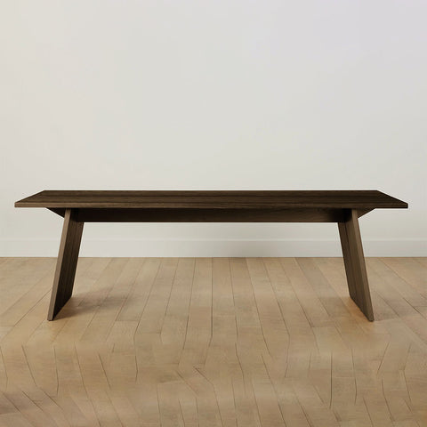 Carlisy Wood Rectangle Dining Table with Ash Wood Planks Top