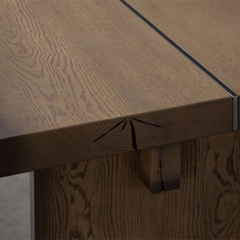 Mihaela Romanian Oak  Dining Table in Chestnut