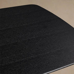 Saint Germain Solid Wood Dining Table with Steel Base