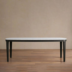 Danny Carrara Marble Top Dining Table With Oak Base