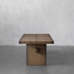 Mihaela Romanian Oak  Dining Table in Chestnut