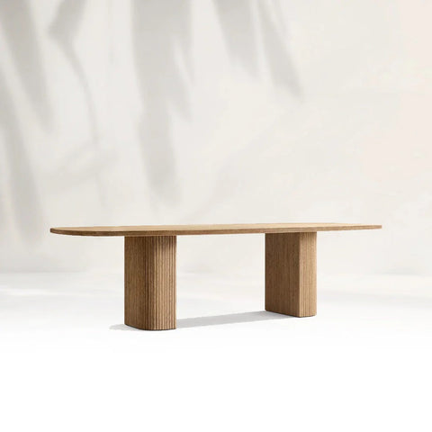 Mulho Rectangular Oak Wood Dining Table