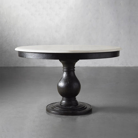 Luca Natural Stone Top Dining Table With Pine Base