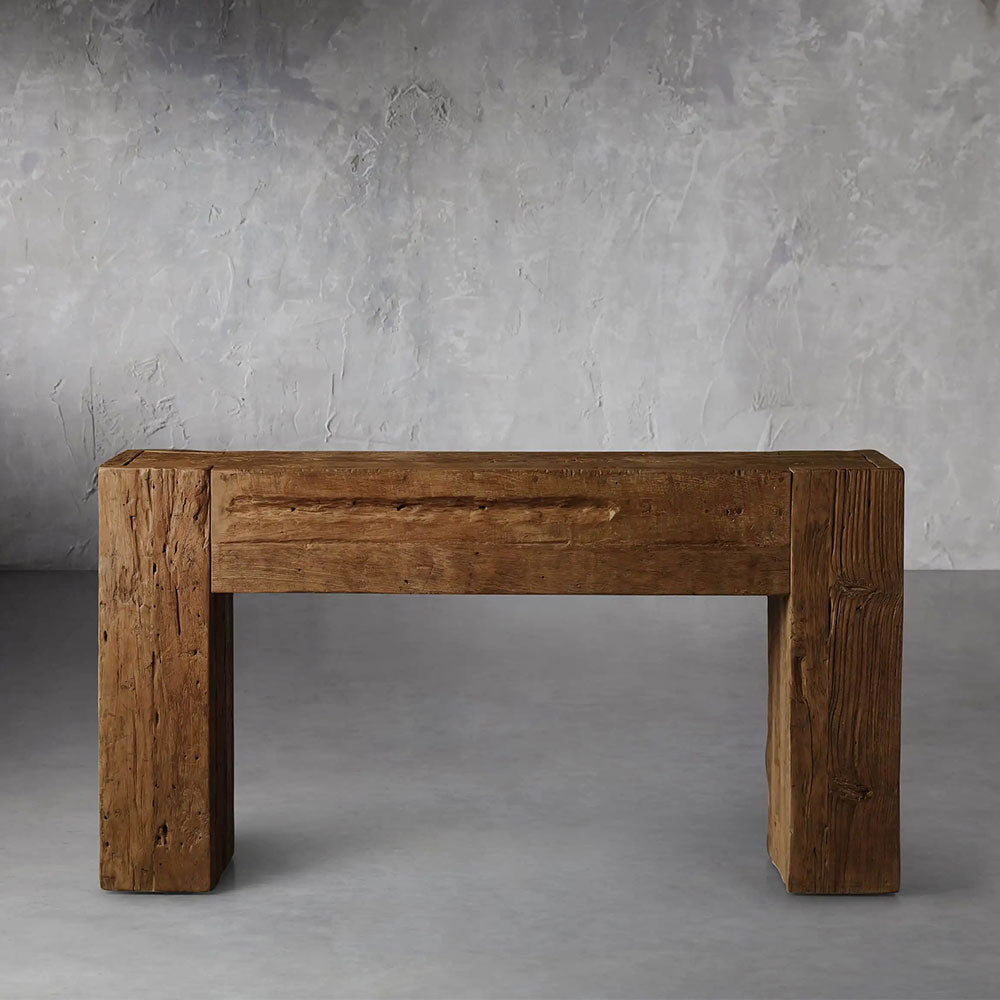 Ubud Wood Entrance Console Table Reclaimed Teak Sidewalk Table