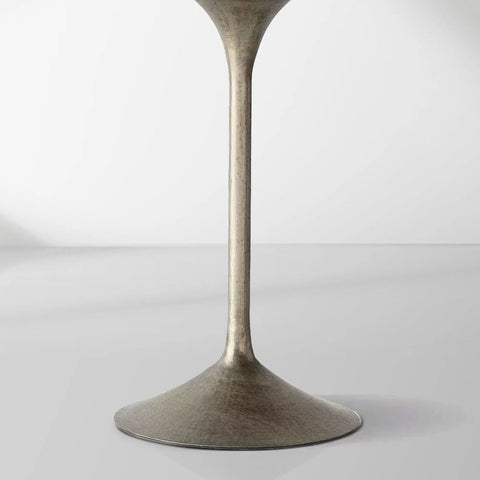 Aero Handcrafted Stone Bistro Table with Steel Base