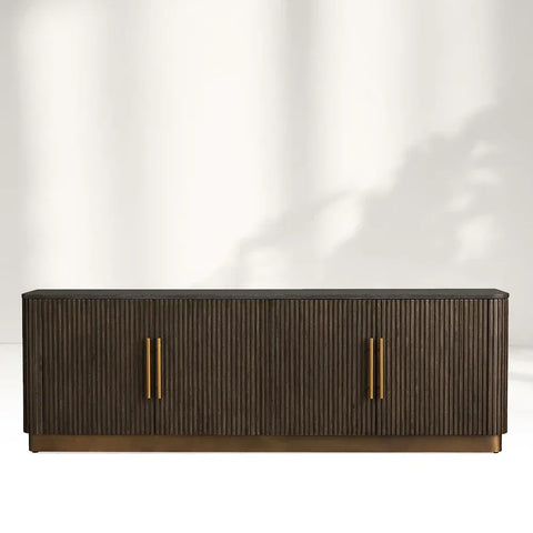 Finnley Sideboards Living Room Media Cabinets with Marble Top