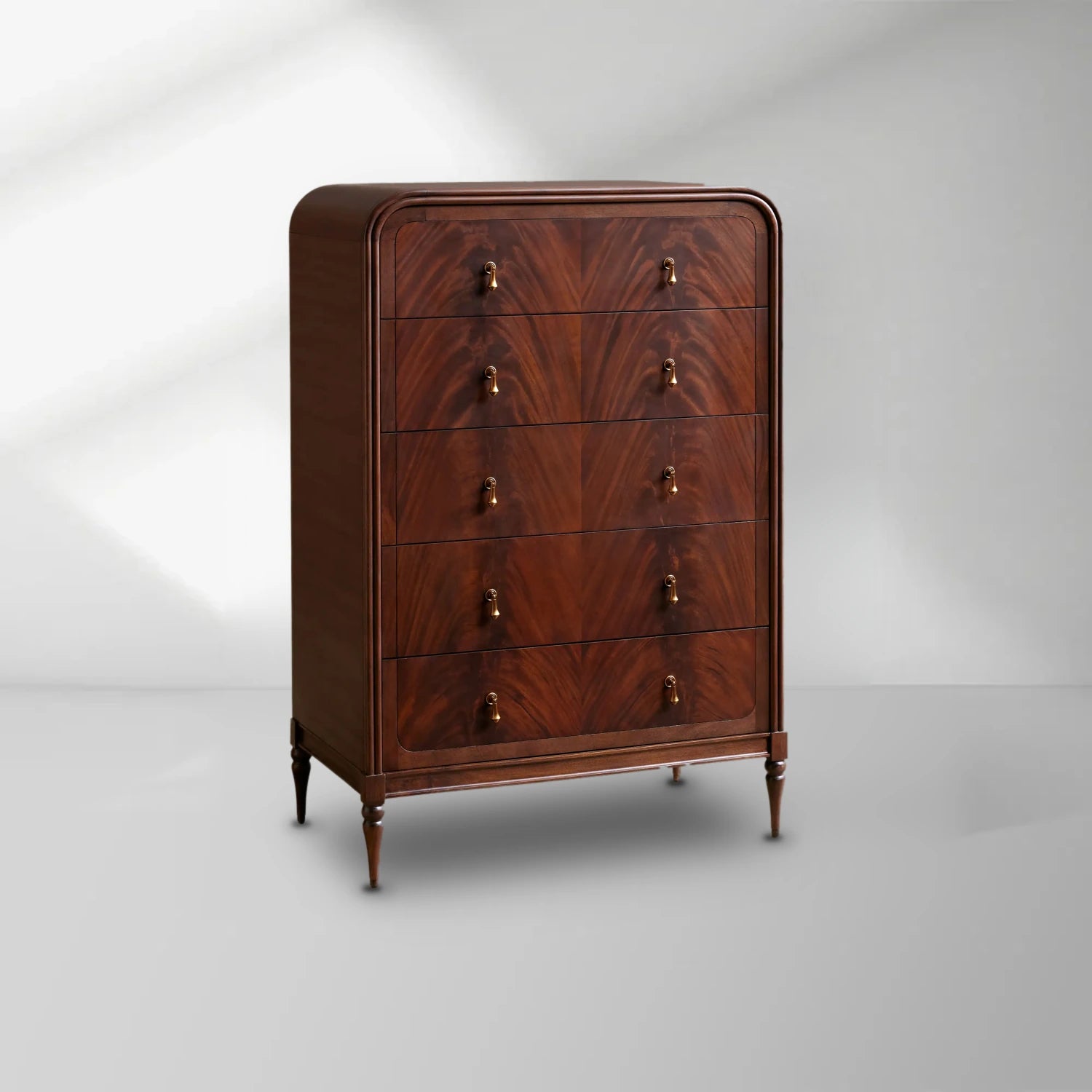 Frances 36" Five-Drawer Dresser, Mahogany Wood