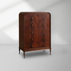 Frances 36" Five-Drawer Dresser, Mahogany Wood