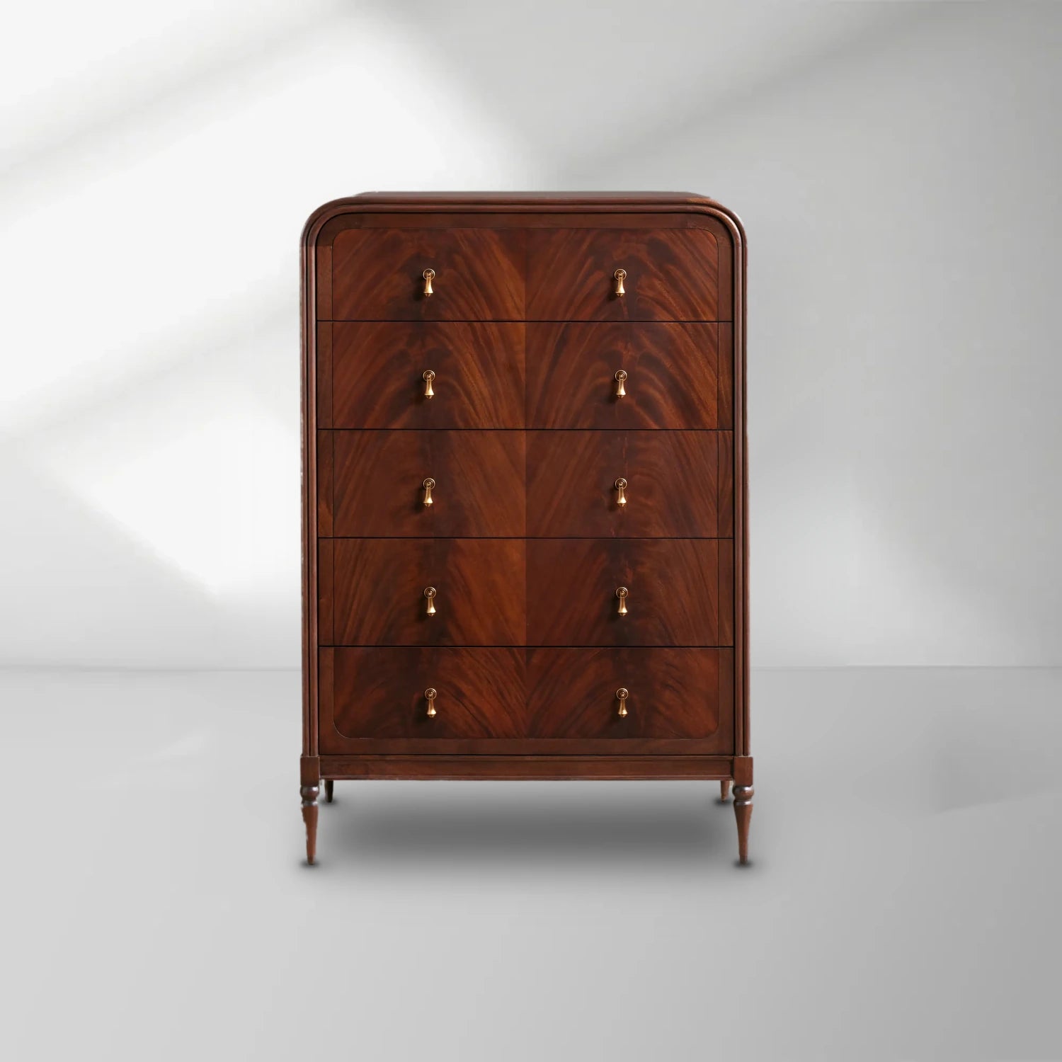 Frances 36" Five-Drawer Dresser, Mahogany Wood