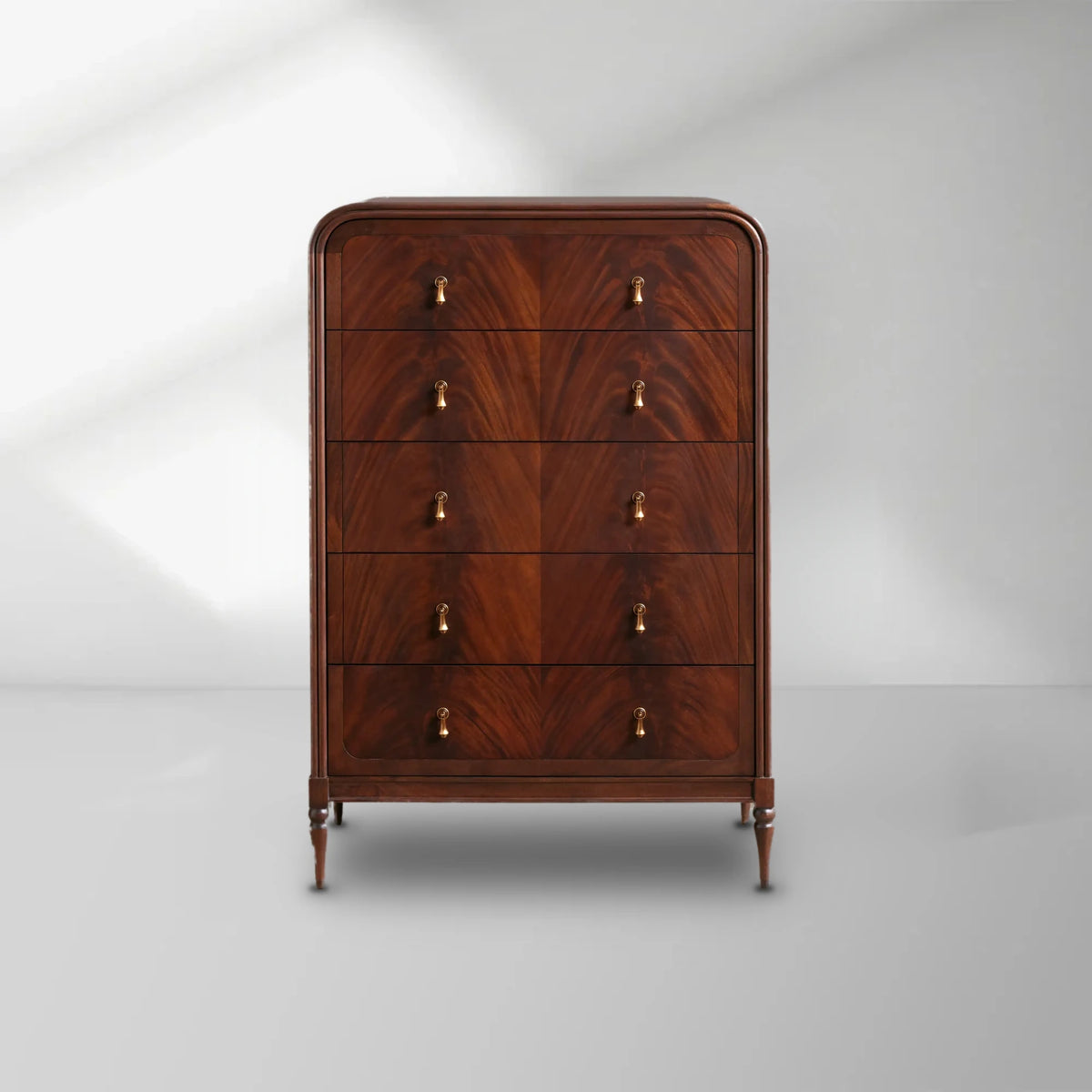 Frances 36" Five-Drawer Dresser, Mahogany Wood