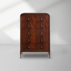 Frances 36" Five-Drawer Dresser, Mahogany Wood